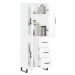 vidaXL Skříň highboard lesklá bílá 69,5 x 34 x 180 cm kompozitní dřevo