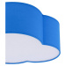 TK Lighting Stropní svítidlo Cloud, textil, 41 x 31 cm, modrá barva