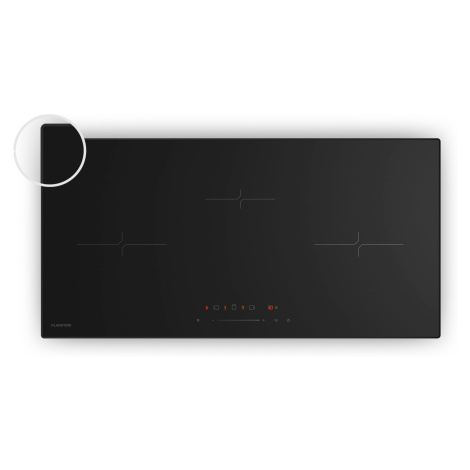 Klarstein Indukční varná deska Velaire, elegantní, minimalistická, výkonná, 3 varné zóny, 5.500 