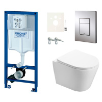 Cenově zvýhodněný závěsný WC set Grohe do lehkých stěn / předstěnová montáž+ WC SAT Infinitio SI