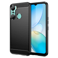 Karbonové pouzdro pro Infinix Hot 12 Pro flexibilní silikonové karbonové pouzdro černé barvy