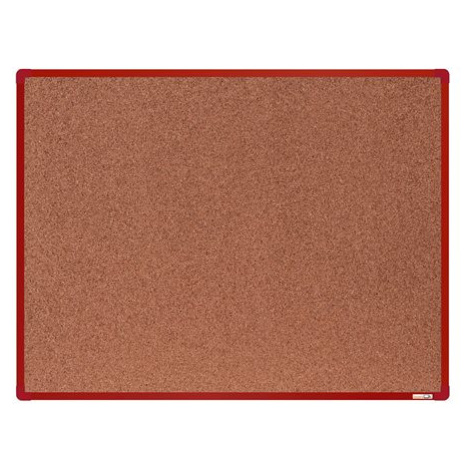 boardOK Korková tabule s hliníkovým rámem 120 × 90 cm, červený rám