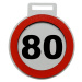 Narozeninová medaile - značka s číslem a textem 80 Standardní text