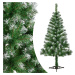 Juskys Umělý vánoční stromek 150 cm zelená s umělým sněhem včetně stojanu