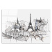 Skleněný obraz 70x100 cm Paris – Wallity