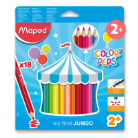 Pastelky MAPED Color´Peps JUMBO - 18 barev, trojhranné