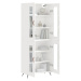 vidaXL Skříň highboard lesklá bílá 69,5 x 34 x 180 cm kompozitní dřevo