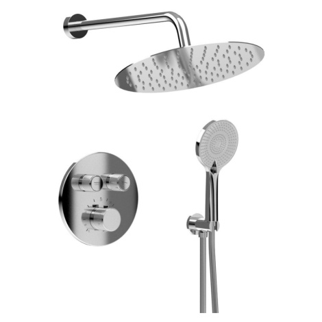 SAPHO SMART SELECT podomítkový sprchový set s termostatickou baterií, 2 výstupy, vyústění, chrom