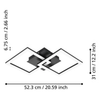 EGLO connect EGLO connect Paranday-Z LED stropní 2 zdroje 52cm