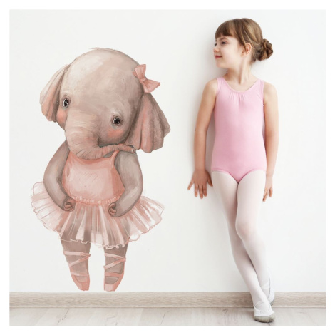 ELIS DESIGN nálepka na stěnu s baletící slonicí rozměr: S DEKORACJAN