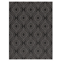 Dekoria Koberec Breeze black/ clif grey 120 x 170 cm, 120 x 170 cm