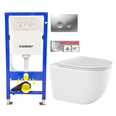 GEBERIT DuofixBasic s matným tlačítkem DELTA21 + WC INVENA TINOS + SEDÁTKO 458.103.00.1 21MA NO1