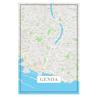 Mapa Genoa color, (26.7 x 40 cm)