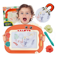 Barevná magnetická tabule Scrapbook + 2 razítka dinosaurů