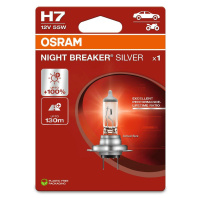 OSRAM H7 12V 55W PX26d NIGHT BREAKER SILVER +100% 64210NBS-1BL