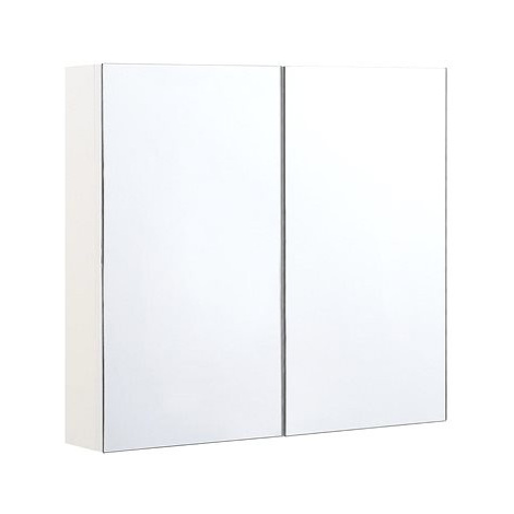 BELIANI zrcadlová 80 × 70 cm bílo stříbrná NAVARRA