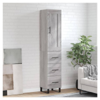 vidaXL Skříň highboard šedá sonoma 34,5 x 34 x 180 cm kompozitní dřevo