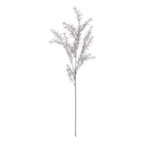 Umělá květina Asparagus s glitry, stříbrná, 78 cm