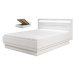 Moderní postel irma 140x200cm s úložným prostorem - bílá