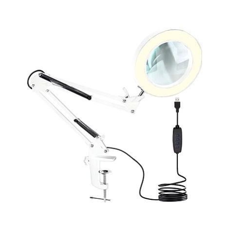 Izoxis 22692 Multifunkční kosmetická lampa s lupou 32 LED, USB, bílá