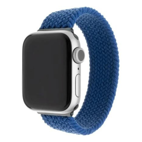 FIXED provlékací nylonový řemínek Apple Watch 42/44/45mm S modrý