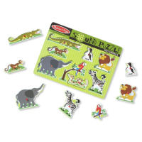 Melissa & Doug Dřevěné puzzle se zvuky ZOO