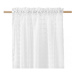 Bílá záclona s ozdobnými prvky 140 x 260 cm