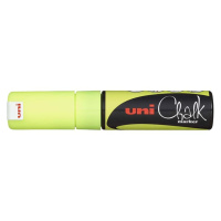 UNI PWE-8K křídový popisovač, 8 mm, fluo žlutý