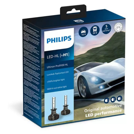 Philips H1 12V/24V P14,5s Ultinon Pro9100 HL LED 5800K NOECE 2ks PH 11258U91X2