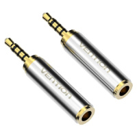 Audio adaptér 3,5mm mini jack (samice) na 3,5mm (samec) Vention, VAB-S02 (zlatý)