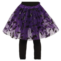 Guirca Dětská TUTU sukně - fialová s netopýry
