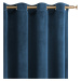 Dekorační velvet závěs s kroužky VELVETIA tmavě modrá 140x250 cm (cena za 1 kus) MyBestHome