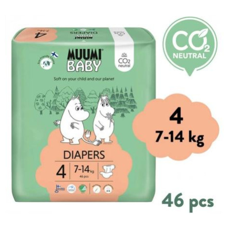 Muumi Baby 4 Maxi 7-14 kg (46 ks), eko plenky