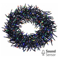 Solight LED venkovní vánoční řetěz s dálkový ovládáním a zvukovým senzorem - Cluster, 576 LED, 8