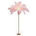 KARE Design Stojací lampa Feather Palm - růžová, 165cm