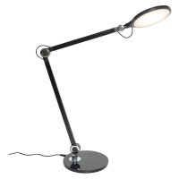 Designová stolní lampa černá včetně LED s dotykovou a indukční nabíječkou - Don