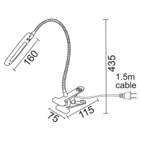 ACA Lighting Office LED stolní svítidlo 15205LEDWHC