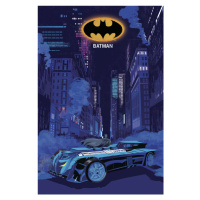 Umělecký tisk Batman - Night Batmobil, (26.7 x 40 cm)