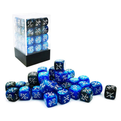 Sada šestistěnných kostek - Magic counter (36 ks), barva modrá