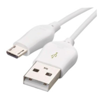 Rychlonabíjecí a datový kabel USB-A 2.0 / micro USB-B 2.0, Quick Charge, 1 m, bílý