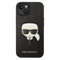 Pouzdro Karl Lagerfeld PU Saffiano Karl Head iPhone 14 Plus černé