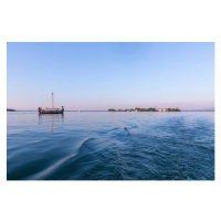 Ilustrace Panoramic view of Fraueninsel Island and, Malorny, 40 × 26.7 cm