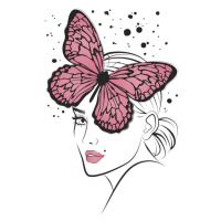 Ilustrace Lady Butterfly1, Martina Pavlova, 30x40 cm