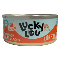 Lucky Lou Extrafood Filet ve vývaru 18 x 70 g - tuňák s lososem