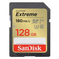 Paměťová karta SANDISK EXTREME SDXC 128 GB 180/90 MB/s UHS-I U3 (SDSDXVA-128G-GNCIN)