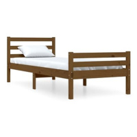 Rám postele medově hnědý masivní dřevo 100 × 200 cm, 814812