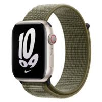 Apple Watch 41/40/38mm sekvojovozeleno/platinový Nike provlékací sportovní řemínek