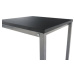 Příruční stolek MANNY, černá/kov stříbrná