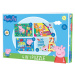 Dětské puzzle 4v1 PRASÁTKO PEPPA a kamarádi, 19x29 cm