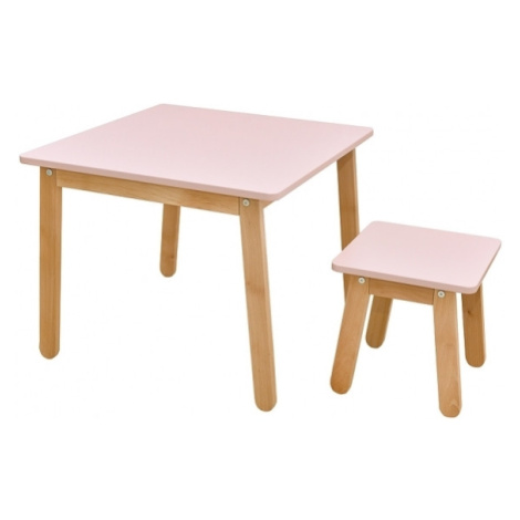 ArtBel Dětský set stůl & židle WOODY Barva: Růžová ArtBell